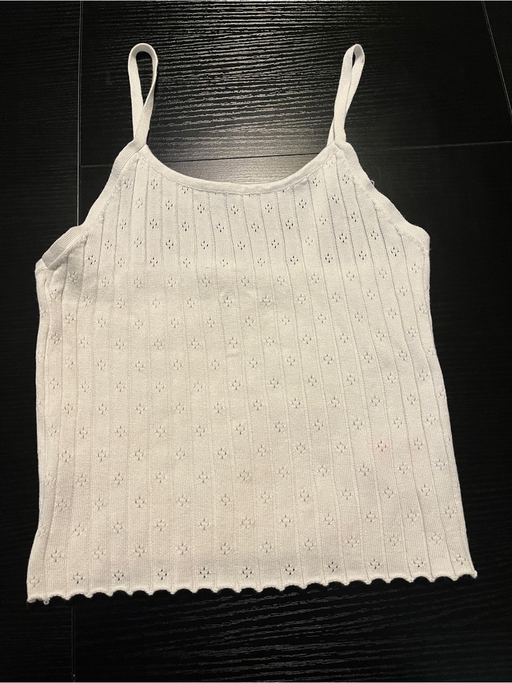 White Knit Tank Top